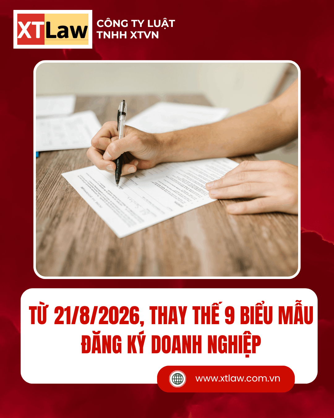 TỪ 21/8/2026, THAY THẾ 9 BIỂU MẪU ĐĂNG KÝ DOANH NGHIỆP