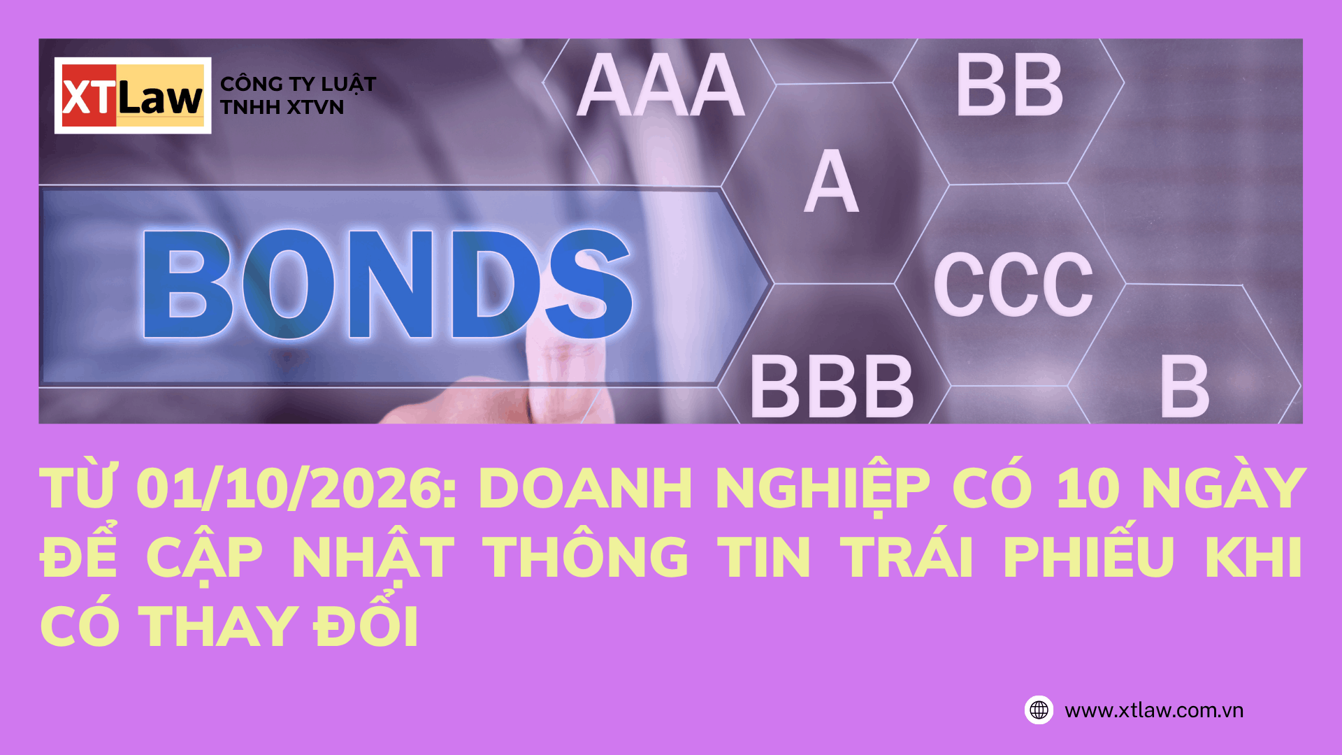 TỪ 01/10/2026: DOANH NGHIỆP CÓ 10 NGÀY ĐỂ CẬP NHẬT THÔNG TIN TRÁI PHIẾU KHI CÓ THAY ĐỔI