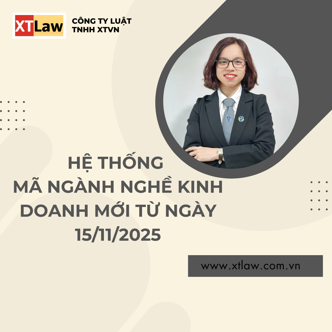 HỆ THỐNG MÃ NGÀNH NGHỀ KINH DOANH MỚI TỪ NGÀY 15/11/2025
