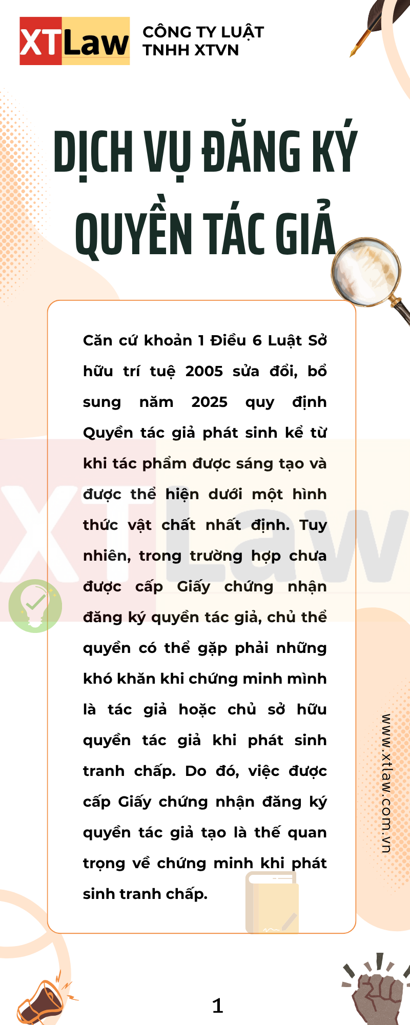 DỊCH VỤ ĐĂNG KÝ QUYỀN TÁC GIẢ