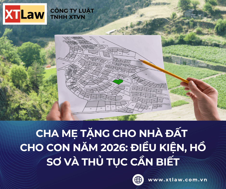 CHA MẸ TẶNG CHO NHÀ ĐẤT CHO CON NĂM 2026: ĐIỀU KIỆN, HỒ SƠ VÀ THỦ TỤC CẦN BIẾT